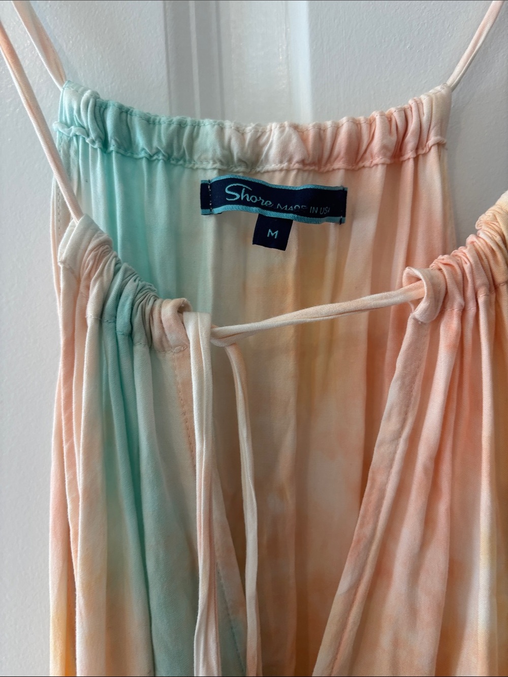 Never worn. Shore tie dye pink / blue / peach dress